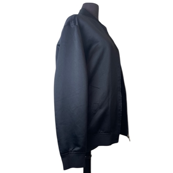 Trendiano Satin Black Zip Up Embroidered cardinal Red bird respect nature - Picture 5 of 14